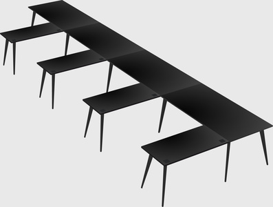 Modern l-shaped office desk