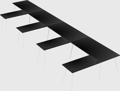Modern l-shaped office desk