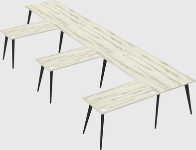 Modern l-shaped office desk