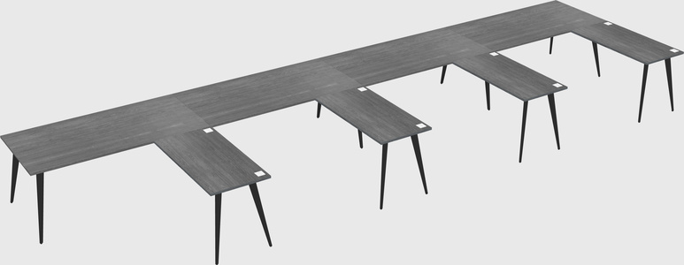 Modern l-shaped office desk
