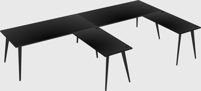 Modern l-shaped office desk