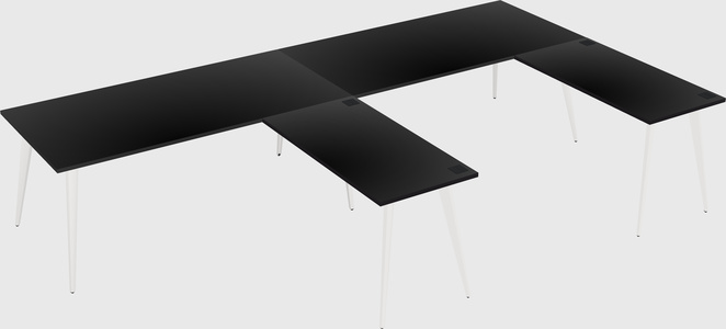 Modern l-shaped office desk