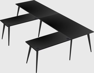 Modern l-shaped office desk
