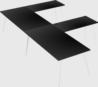 Modern l-shaped office desk