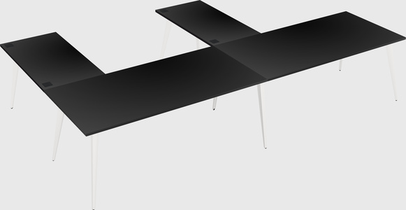 Modern l-shaped office desk