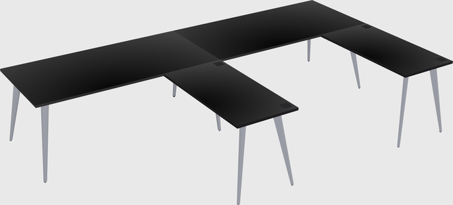 Modern l-shaped office desk