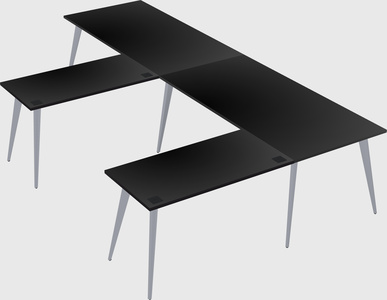 Modern l-shaped office desk