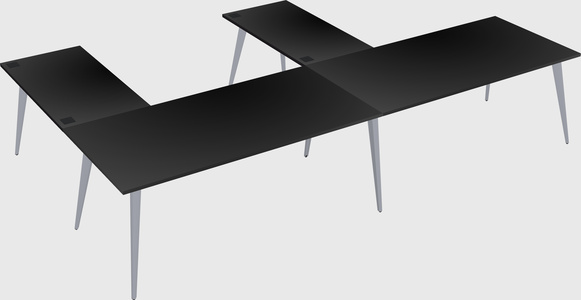 Modern l-shaped office desk