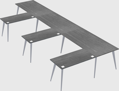 Modern l-shaped office desk