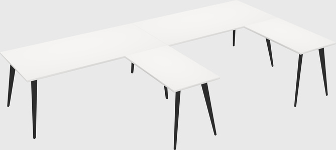 Modern l-shaped office desk