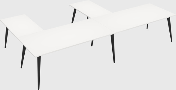 Modern l-shaped office desk