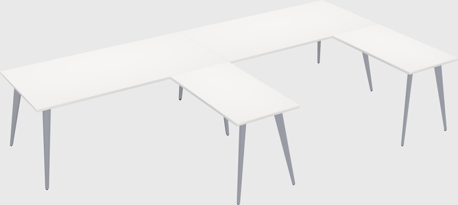Modern l-shaped office desk