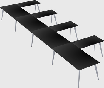 Modern l-shaped office desk
