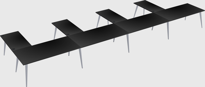 Modern l-shaped office desk