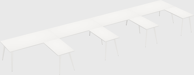 Modern l-shaped office desk