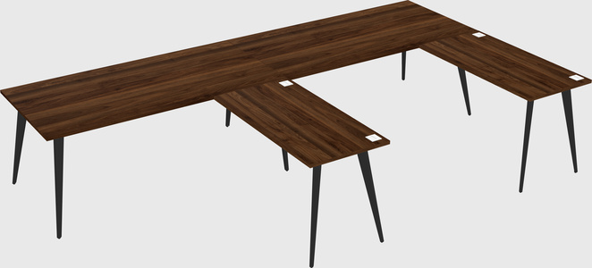 Modern l-shaped office desk
