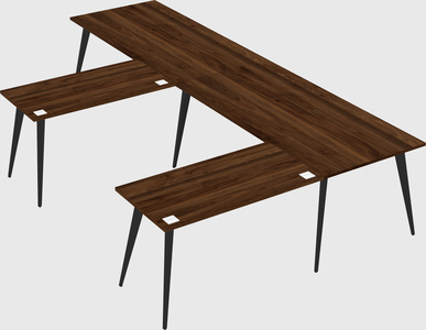 Modern l-shaped office desk