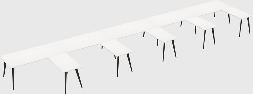 Modern l-shaped office desk