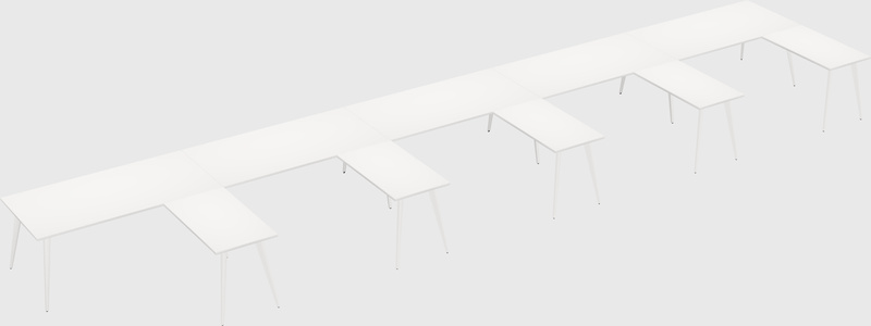 Modern l-shaped office desk