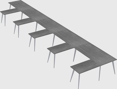 Modern l-shaped office desk