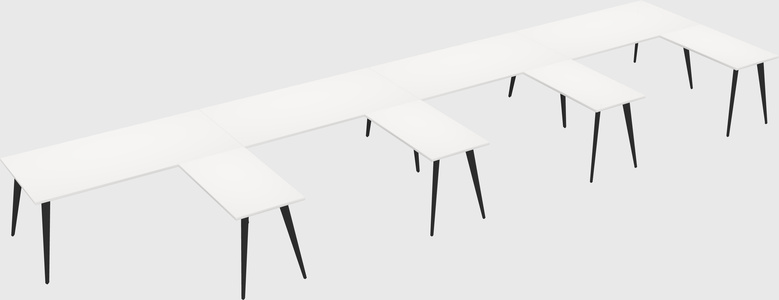 Modern l-shaped office desk