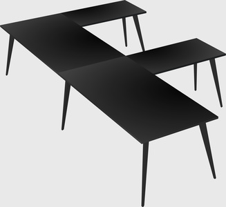 Modern l-shaped office desk