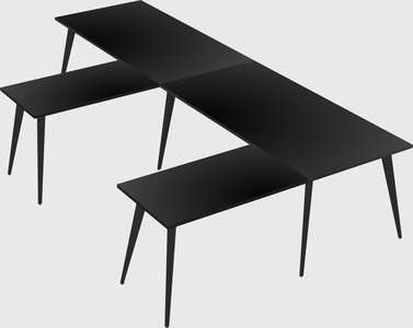 Modern l-shaped office desk