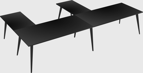 Modern l-shaped office desk