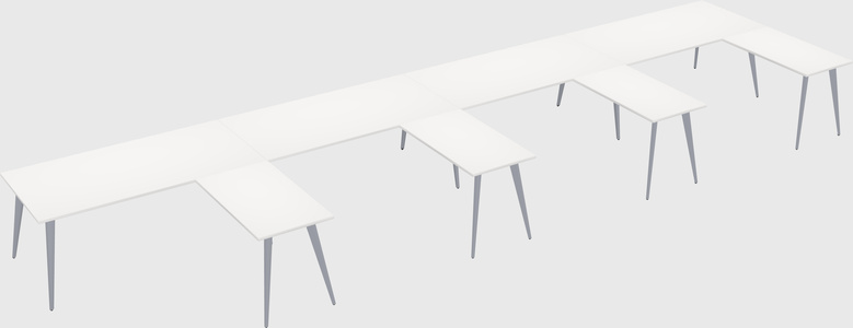 Modern l-shaped office desk