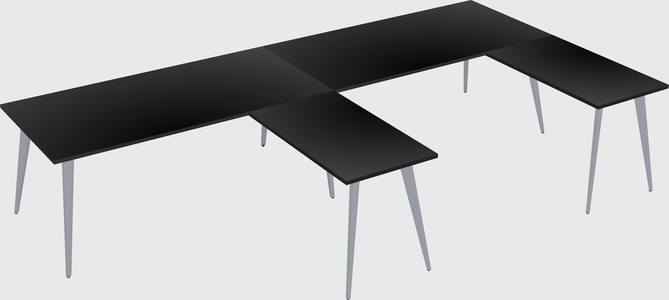 Modern l-shaped office desk