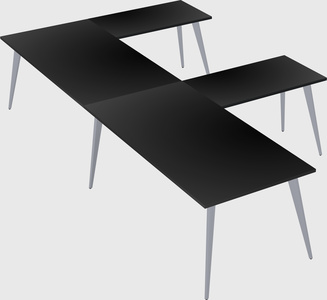Modern l-shaped office desk