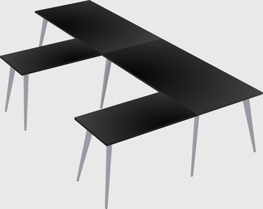 Modern l-shaped office desk