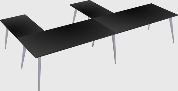 Modern l-shaped office desk
