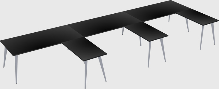 Modern l-shaped office desk