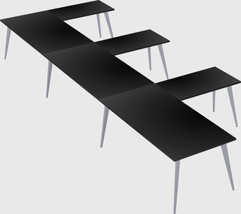 Modern l-shaped office desk