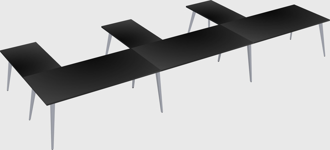Modern l-shaped office desk