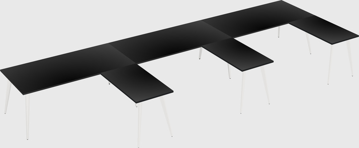Modern l-shaped office desk