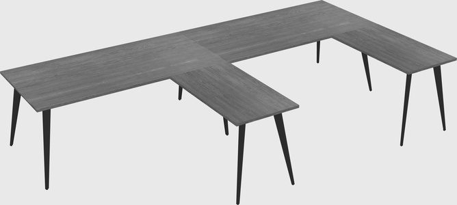 Modern l-shaped office desk