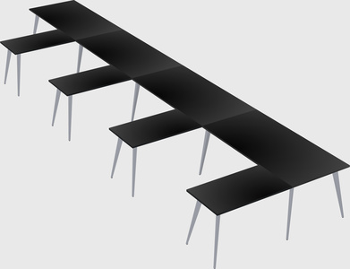 Modern l-shaped office desk