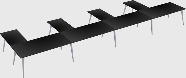 Modern l-shaped office desk