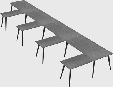 Modern l-shaped office desk