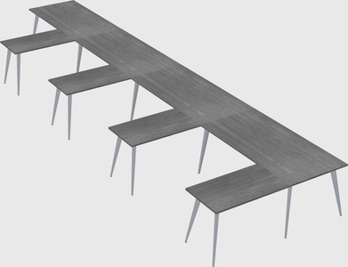 Modern l-shaped office desk