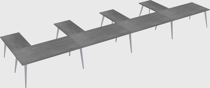 Modern l-shaped office desk