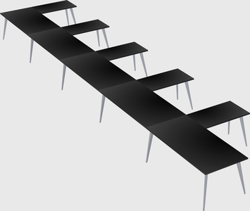 Modern l-shaped office desk