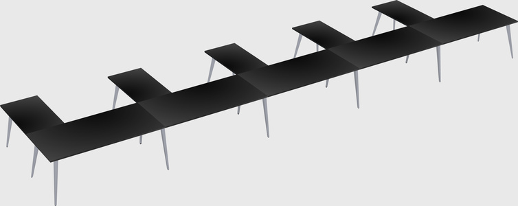 Modern l-shaped office desk