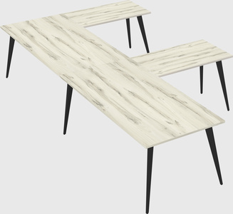 Modern l-shaped office desk