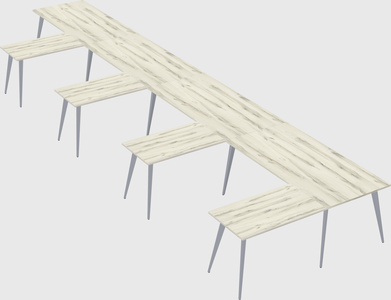 Modern l-shaped office desk