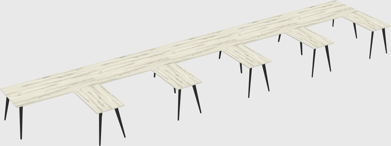 Modern l-shaped office desk