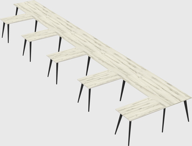 Modern l-shaped office desk