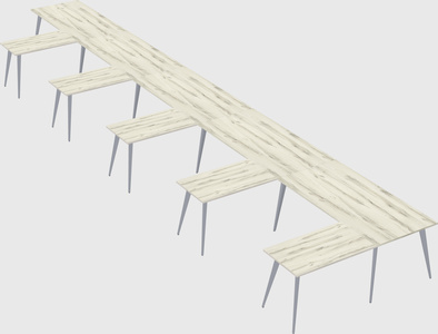 Modern l-shaped office desk
